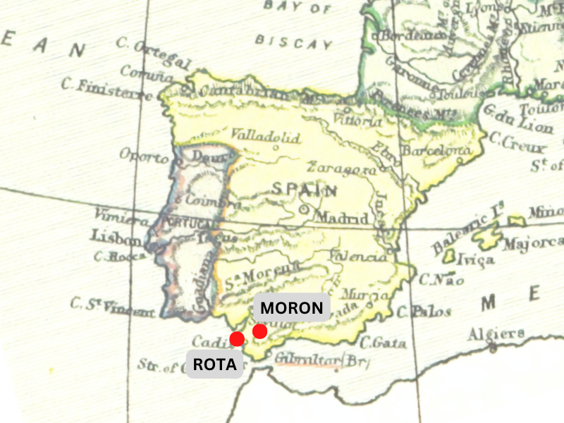 Map of Moron, Spain